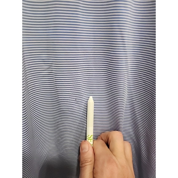 Ralph Lauren RLX Wicking Golf Polo, Mens L, Lt. Blue/White Striped Short Sleeve - Picture 9 of 15